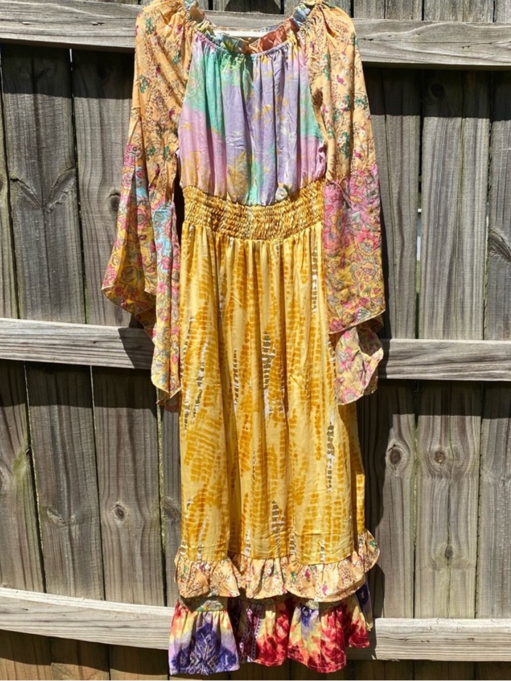 Earthbound Floral Multicolor Maxi Dress large - Picture 1 of 8
